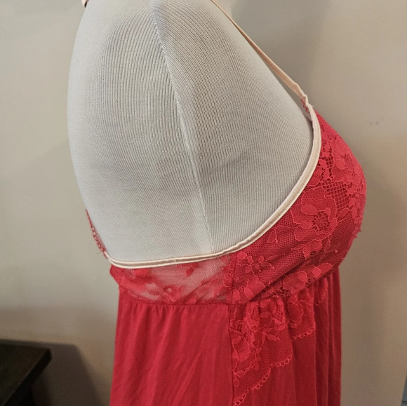 Victoria's Secret Size Medium Red Sexy Babydoll Nightie Dress Lingerie - Picture 2 of 9